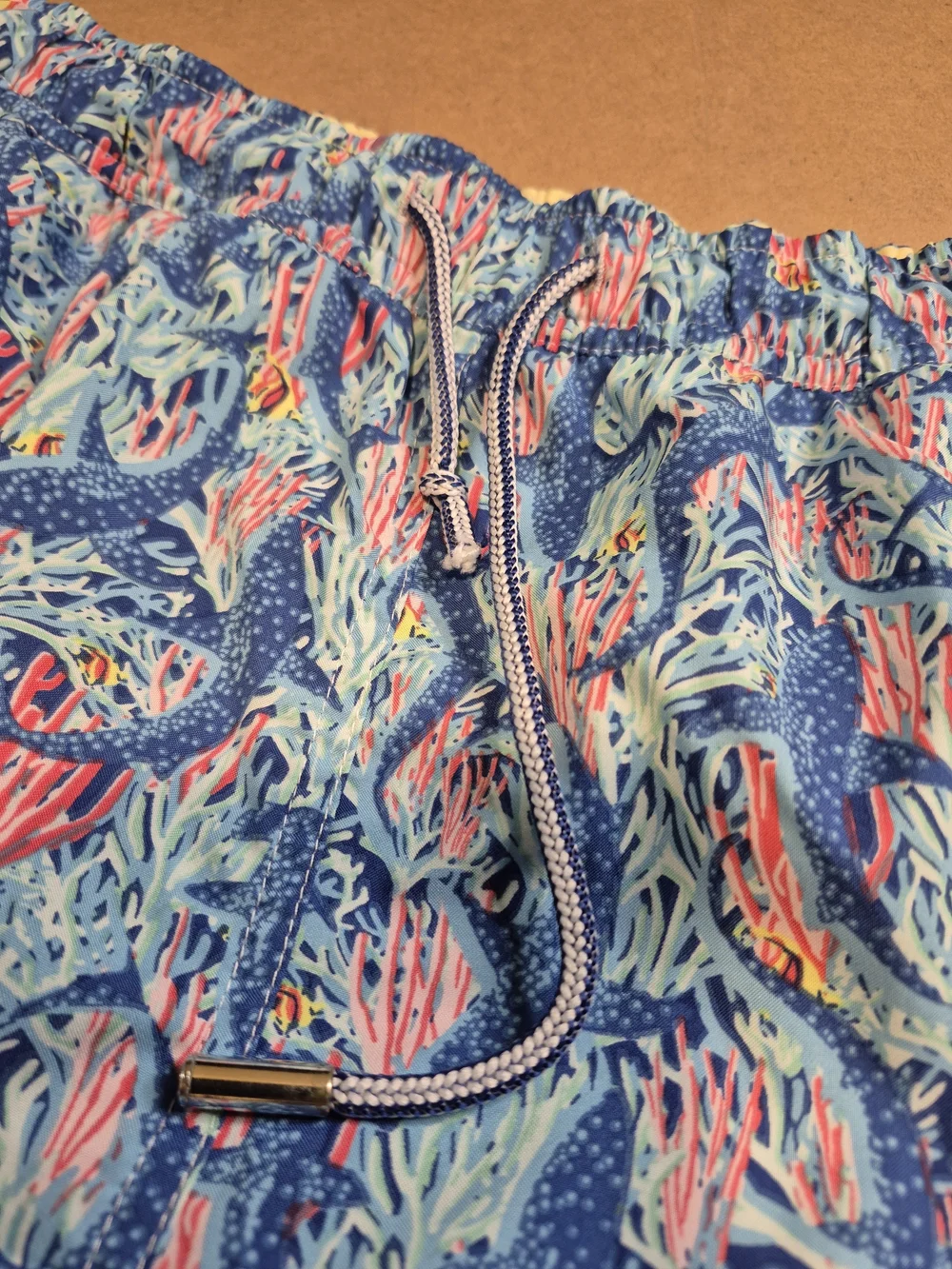 Peter Millar Blue Coral Reef Print Swim Trunks 4571/7